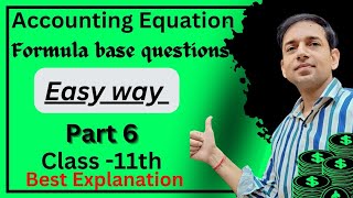 Accounting EquationFormula base questionsClass 11thChapter 5 accounts commerce [upl. by Faina]