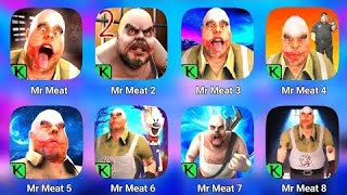 Mr Meat 1 2 3 4 5 6 7 amp 8 Full Gameplay  Mr Meat Horror 3d Mod  Game Mod [upl. by Ingraham]