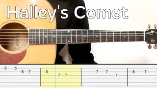 Fellow Fellow  Halleys Comet Easy Guitar Tutorial Tabs [upl. by Swift]