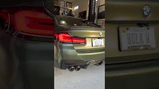 2022 BMW M5 CS Akrapovic Exhaust  Cold Start [upl. by Meehan]