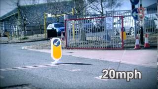 Weebol Flex bollard Impact test Video [upl. by Pammy36]