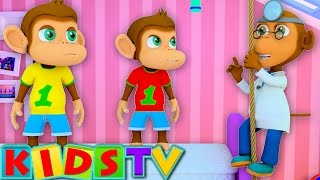 Five Little Monkeys Jumping On The Bed  3d Rhymes For Children by Kids tv [upl. by Danyelle]