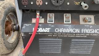 Hobart CHAMPION FABSHOP 8500 Portable WelderGeneratorAir Compressor [upl. by Aicilf]