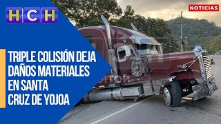 Triple colisión deja daños materiales en Santa Cruz de Yojoa [upl. by Asilef]