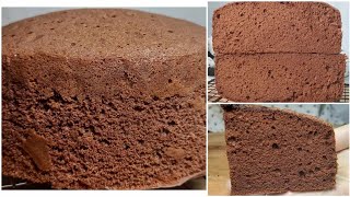 Chocolate Sponge Cake  Sponge Cake Recipe for Beginners  Fluffy and Moist Cake  Chocolate Cake [upl. by Anilosi]