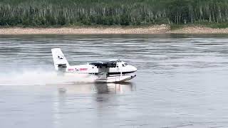 DHC6100 Twin Otter GGLE takeoff run [upl. by Guillemette]