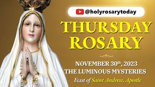 THURSDAY HOLY ROSARY 💛NOVEMBER 30 2023💛 LUMINOUS MYSTERIES OF THE ROSARY VIRTUAL holyrosarytoday [upl. by Junius]