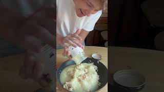 Making 4 ingredient HASH BROWNS for the FIRST TIME cooking recipe shorts [upl. by Haswell]