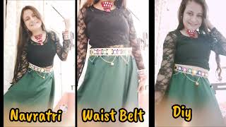 Waist Belt Garba Navratri Day 1 diy craft diy with nikky [upl. by Eoz923]