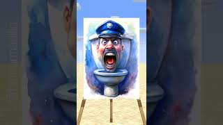 HELP Herobrine Draw POLICE SKIBIDI TOILET Challenge Bones  Imagine Dragons minecraftanimation [upl. by Civ]