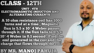 A 10 ohm resistance coil has 1000 turns and at a time  Magnetic flux is 55 x 104 Weber passes [upl. by Jonme586]