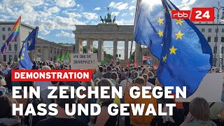 Tausende Menschen demonstrieren in Berlin gegen politische Gewalt [upl. by Jaquelin]