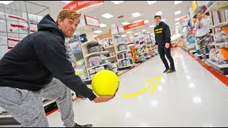 KICKBALL WITH STRANGERS IN STORES got away with it [upl. by Aritak]