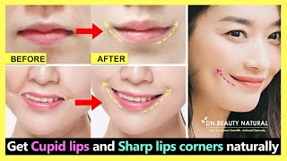 Get Cupid Lips amp Sharp Lips Corners  Lift downturned mouth corners  Fix uneven lips corners [upl. by Turro376]