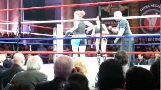 WKA kickboxing NYC Knockout Andrea Deangelo vs Maggie ONeil [upl. by Eiresed248]