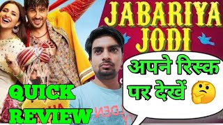 Jabariya jodi  movie review  jabariya jodi public review  parineeti chopra  sidharath malhotra [upl. by Yenwat]