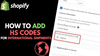 Shopify How to Add HS Codes to Products [upl. by Lourie]