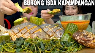 BURONG ISDA O BURONG KAPAMPANGAN NILAGANG GULAY AT PRITONG PAMPANO MUKBANG  MUKBANG PHILIPPINES [upl. by Irpac]