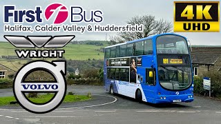 First West Yorkshire 181 Wilberlee to Huddersfield via Linthwaite Wright Eclipse Gemini VolvoB9TL [upl. by Barnie942]