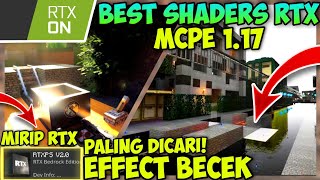 KEREN SHADERS MCPE 117 Realistic  Shader RTX mcpe paling mirip dan ada Reflection block  rtx [upl. by Gibb612]