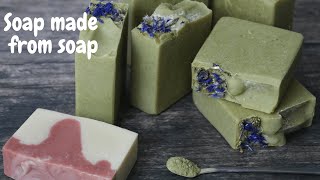 No heat rebatch soap  Recycling old soap scraps into new soap  How to Make Rebatch Soap [upl. by Kalila49]