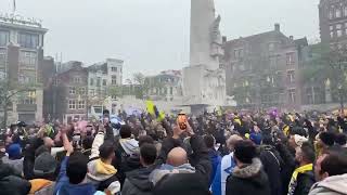 Maccabi fans in Amsterdam this afternoon [upl. by Nemracledairam]