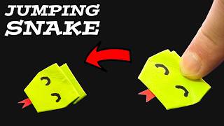 DIY Origami Jumping Snake Tutorial  How to Make a Paper Snake [upl. by Polivy]