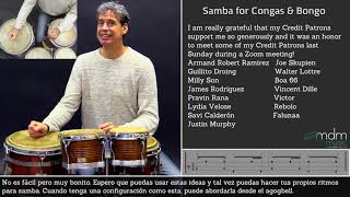 Samba on congas and bongo Tutorial [upl. by Jillene249]