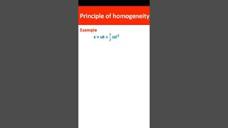 Principle of homogeneity in dimensions। class 11 physics । Dimensional Analysis [upl. by Aetnahc]