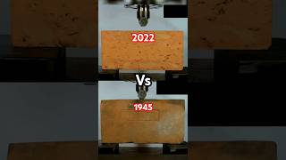 Old Brick of 1945 Vs New Strongest Brick Under Hydraulic Press shorts [upl. by Jempty]