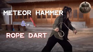 Meteor Hammer and Rope Dart  Watch a Kungfu Girl using a Meteor Hammer 流星锤 and a Rope Dart 绳镖 [upl. by Ades]