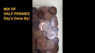 Rare Discovery Old Half Pennies Collection Unveiled [upl. by Oza]