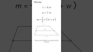 Find the length of the midsegment of a trapezoid maths mathstricks  Papa Math [upl. by Auqinu]