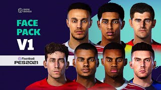 PES 2021 Face Pack V1 by Snow Broken  Faces Converted from FIFA 23  Sider Install [upl. by Leidba]