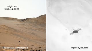 Two Views of a HighAltitude Flight for Ingenuity Mars Helicopter [upl. by Ide]