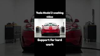 Tesla Model 3 washing video trending tesla elonmusk supercar short video  viral videos  car [upl. by Nyvrem]