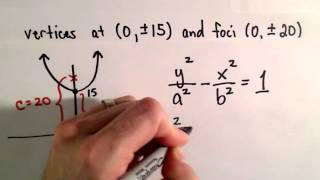 Conic Sections Hyperbola  Find Equation Given Foci and Vertices [upl. by Aniri753]