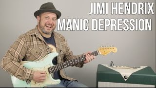 Jimi Hendrix Manic Depression Guitar Lesson  Tutorial [upl. by Durman]