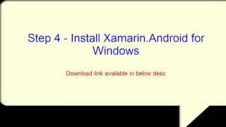 xamarin in windows7 64 bit 4 initial steps [upl. by Naghem]