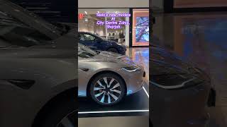 Tesla’s new model in Sharjah tesla teslamodel3 teslanews sharjah car teslaupdate travel [upl. by Airamat]