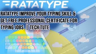 Ratatype Improve your typing skill amp get free Professional Certificate for Typing Jobs  Tech Tute [upl. by Bala]