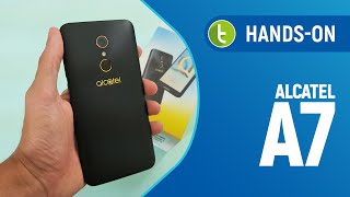 Unboxing e primeiras impressões do Alcatel A7  TudoCelularcom [upl. by Aicilic]