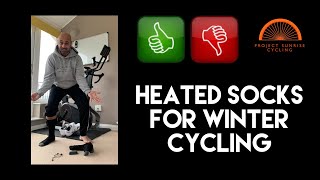 Heated socks for cycling  honest review [upl. by Ydur]