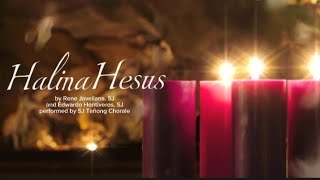 Halina Hesus  by SJ Tañong Chorale Lyrics [upl. by Akeihsal]