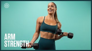 Day 1 Arm Strength Workout with Dumbbells  HR12WEEK 40 [upl. by Trautman]