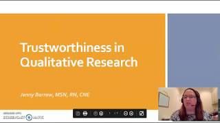 Trustworthiness in Qualitative Research [upl. by Frager322]