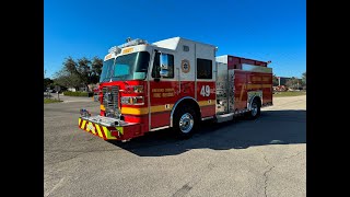 SFEV  Brevard County Fire Rescues Sutphen custom pumper  ENGINE 49 HS7351  walk around video [upl. by Alleul]