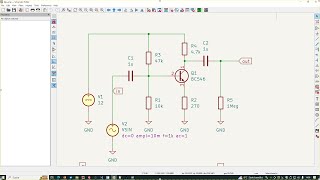 ngspice in KiCad 8 optimizing a bipolar amplifier [upl. by Adnalram339]