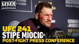 UFC 241 Stipe Miocic PostFight Press Conference  MMA Fighting [upl. by Ttennaj542]