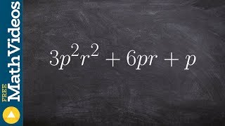 Factoring a monomial from a trinomial [upl. by Garik]